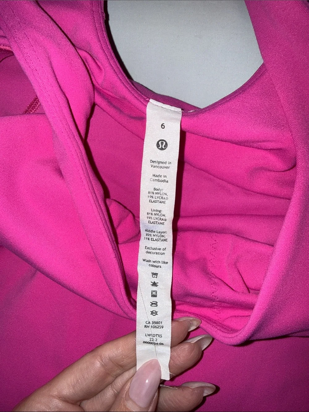 lululemon athletica Bright Magenta V-Neck Tank